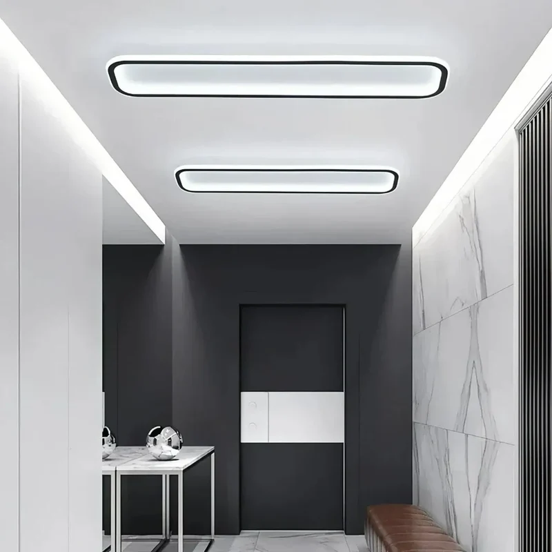 LED Deckenleuchte flach rechteckig, minimalistisches Design, Dimmbar