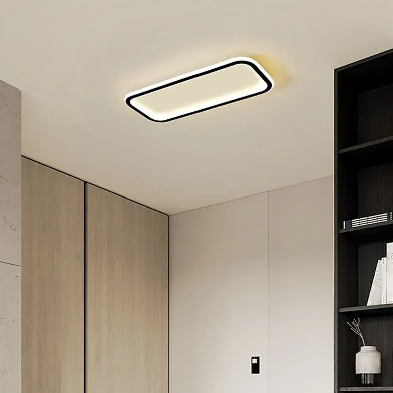LED Deckenleuchte flach rechteckig, minimalistisches Design, Dimmbar