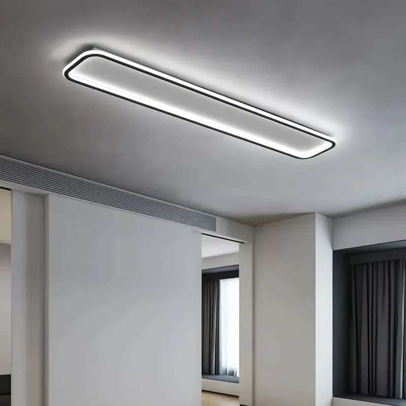 LED Deckenleuchte flach rechteckig, minimalistisches Design, Dimmbar