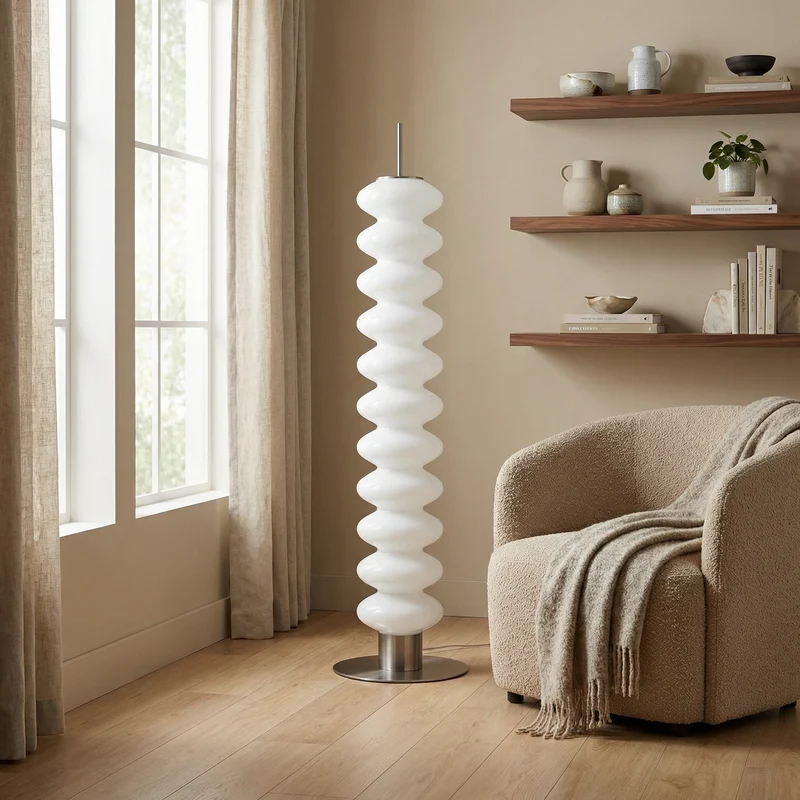 Moderner Stehlampe aus Acryl mit Dimmer – Tour d’Ondes