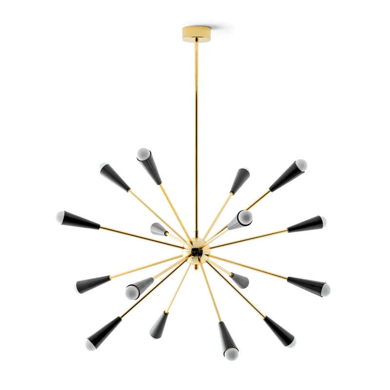 Brass Chandelier SPUTNIK by Stilnovo