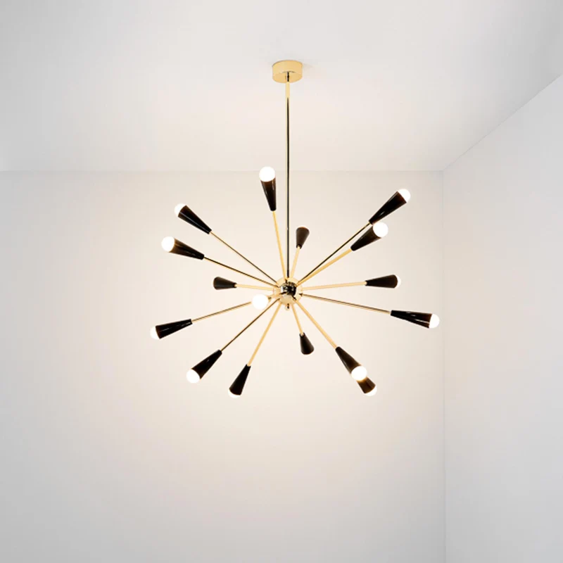 Brass Chandelier SPUTNIK by Stilnovo
