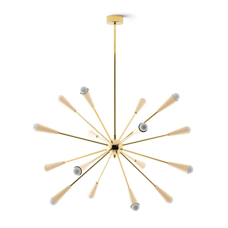 Brass Chandelier SPUTNIK by Stilnovo