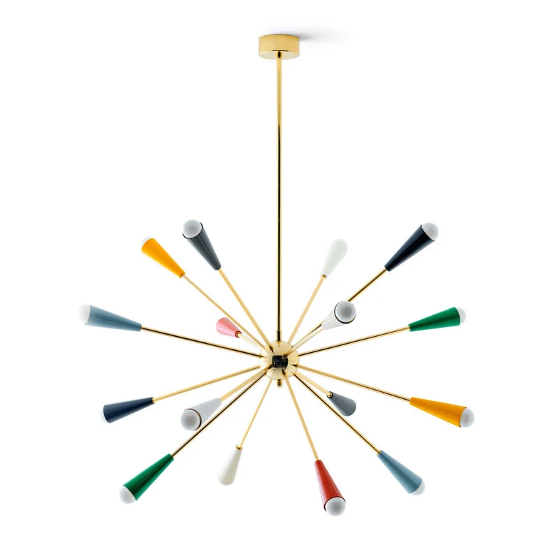 Brass Chandelier SPUTNIK by Stilnovo