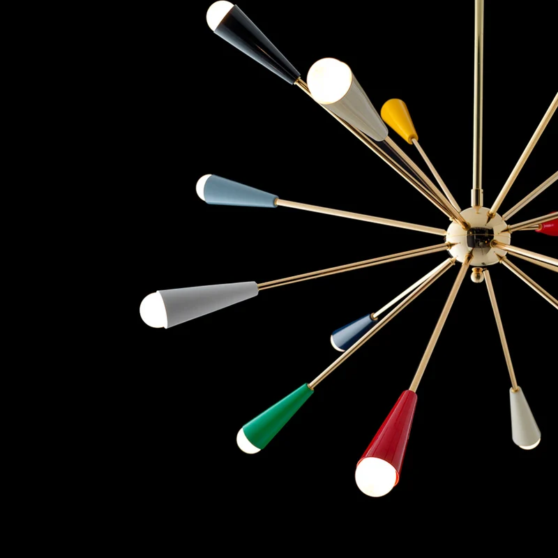 Brass Chandelier SPUTNIK by Stilnovo