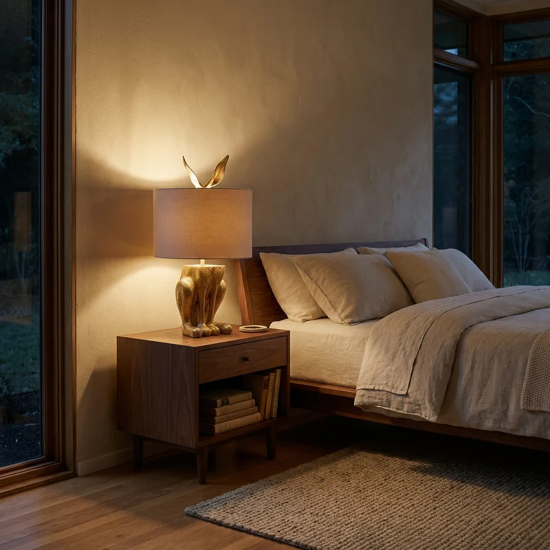 Elegantes Nachtlicht mit moderner Tiersilhouette – Auralis