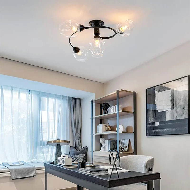 Moderne Deckenleuchte mit schwenkbaren Ringen und integrierten LEDs – Irisso