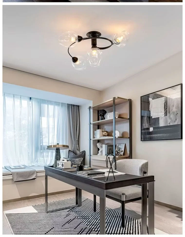 Moderne Deckenleuchte mit schwenkbaren Ringen und integrierten LEDs – Irisso