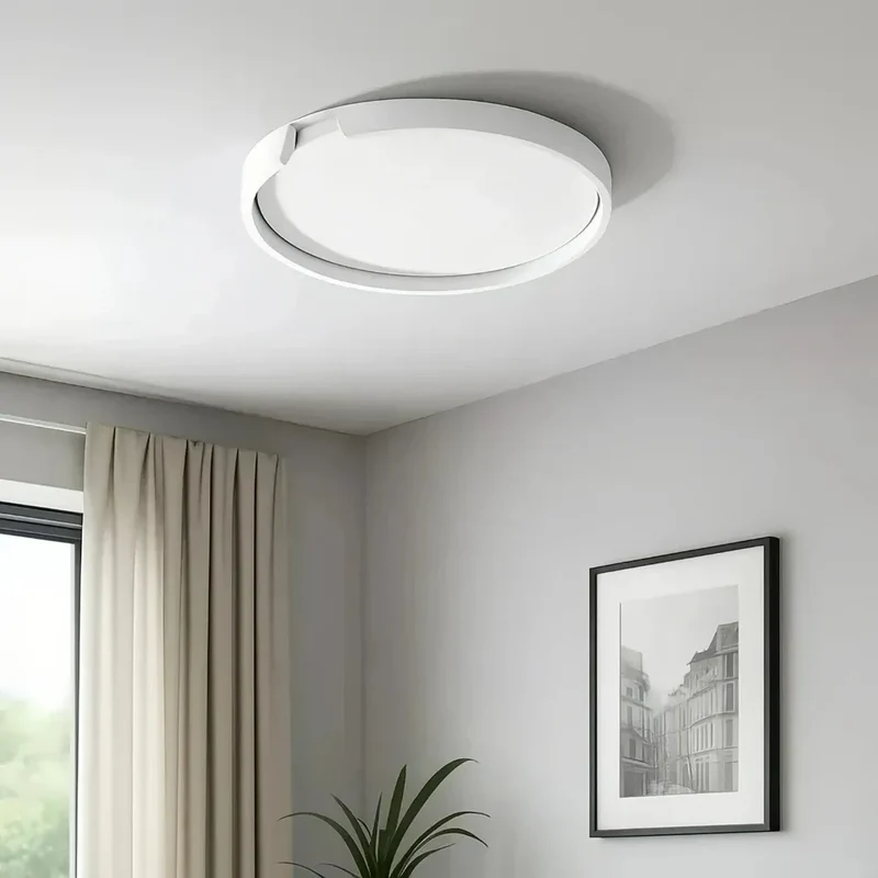 Moderne LED-Deckenleuchte mit Ringen, dimmbar – ideal für Schlafzimmer
