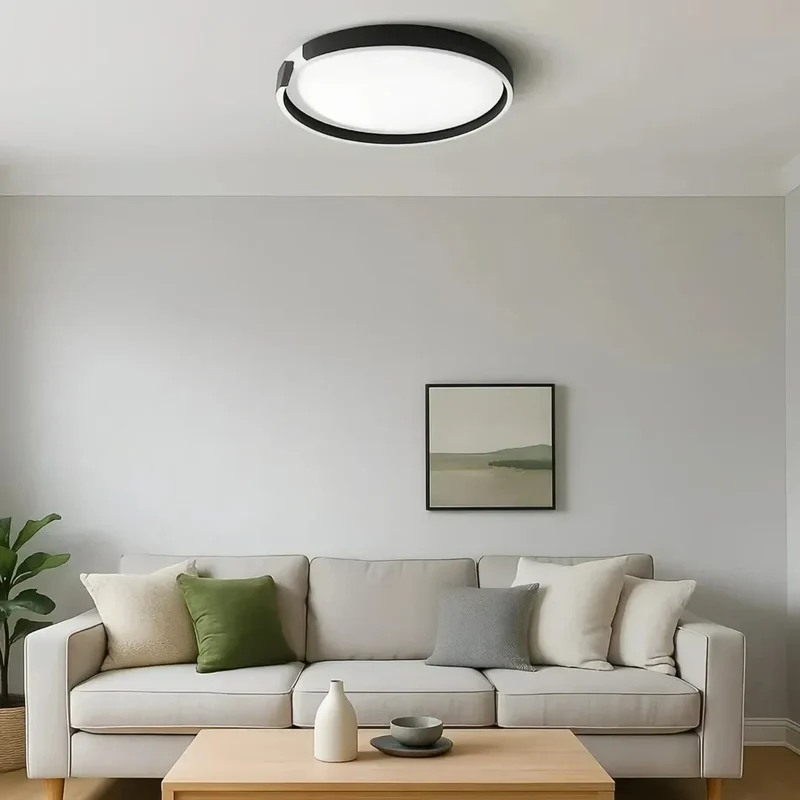 Moderne LED-Deckenleuchte mit Ringen, dimmbar – ideal für Schlafzimmer