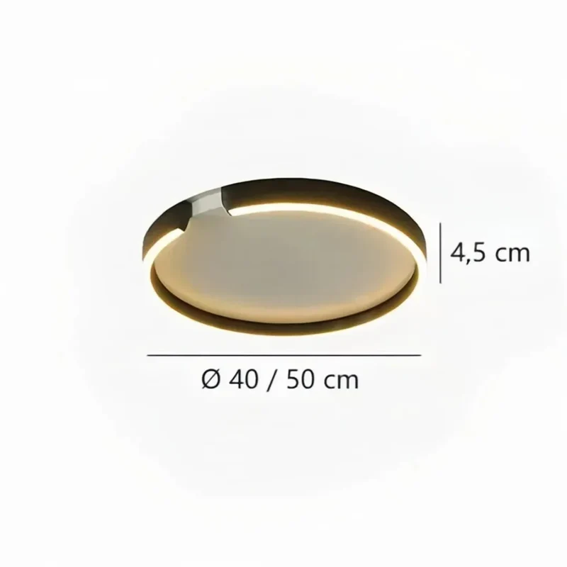 Moderne LED-Deckenleuchte mit Ringen, dimmbar – ideal für Schlafzimmer