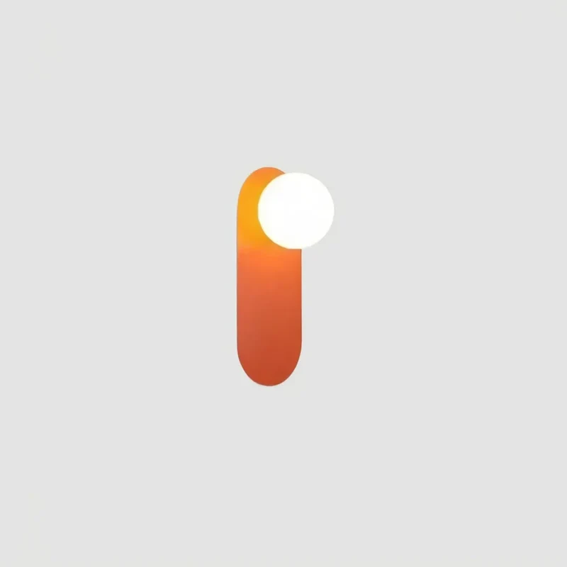 Orange Wandleuchte aus Metall, modernes Design für Wohnzimmer
