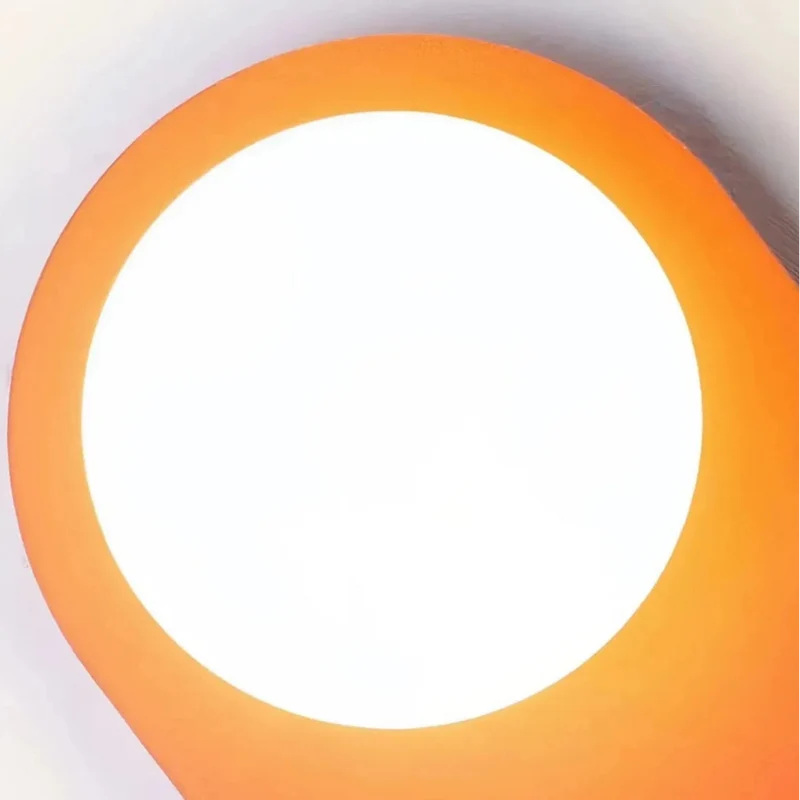 Orange Wandleuchte aus Metall, modernes Design für Wohnzimmer