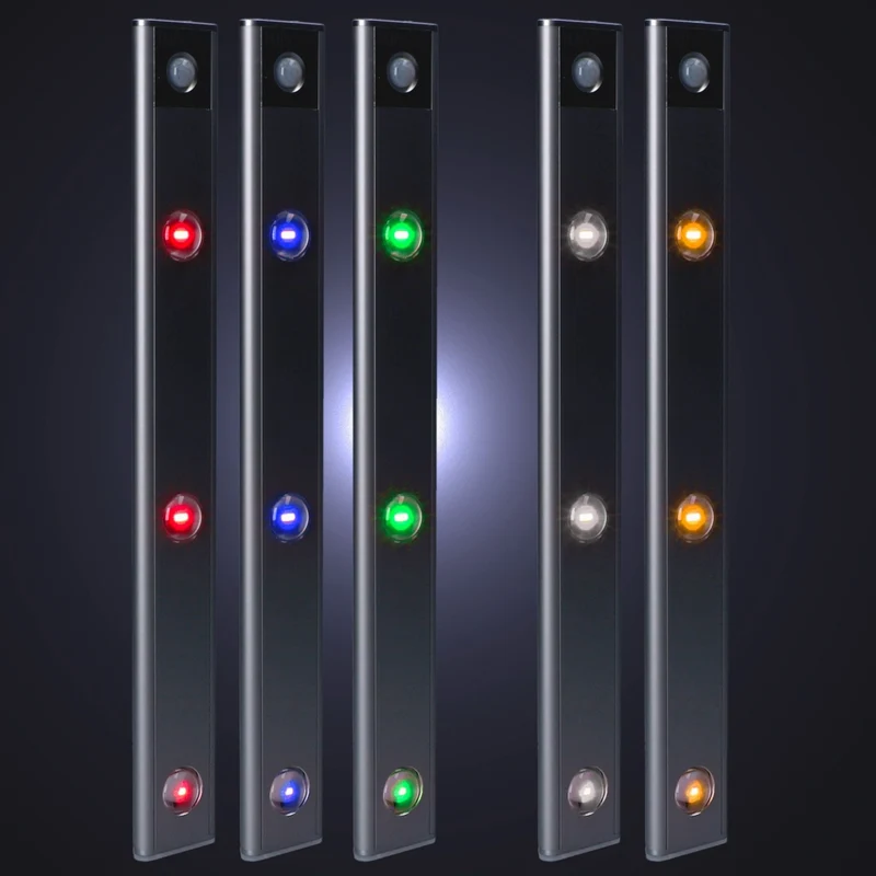 Unterbauleuchte 34cm Schrankleuchte 0,8W mit Bewegungssensor Akku USB-C RGB warmweiß kaltweiß Magnethalter - LED's Light