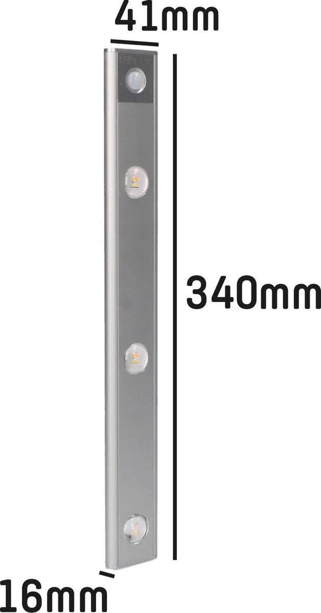 Unterbauleuchte 34cm Schrankleuchte 0,8W mit Bewegungssensor Akku USB-C RGB warmweiß kaltweiß Magnethalter - LED's Light