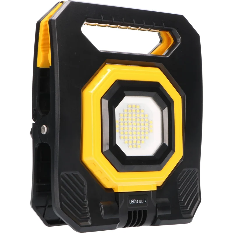 Akku LED-Arbeitsstrahler mit Zangenklemme für Rohre 15W kaltweiss 3-6h Laufzeit - LED's Work