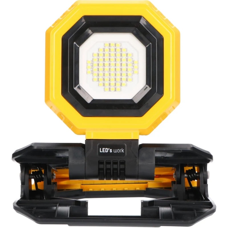 Akku LED-Arbeitsstrahler mit Zangenklemme für Rohre 15W kaltweiss 3-6h Laufzeit - LED's Work