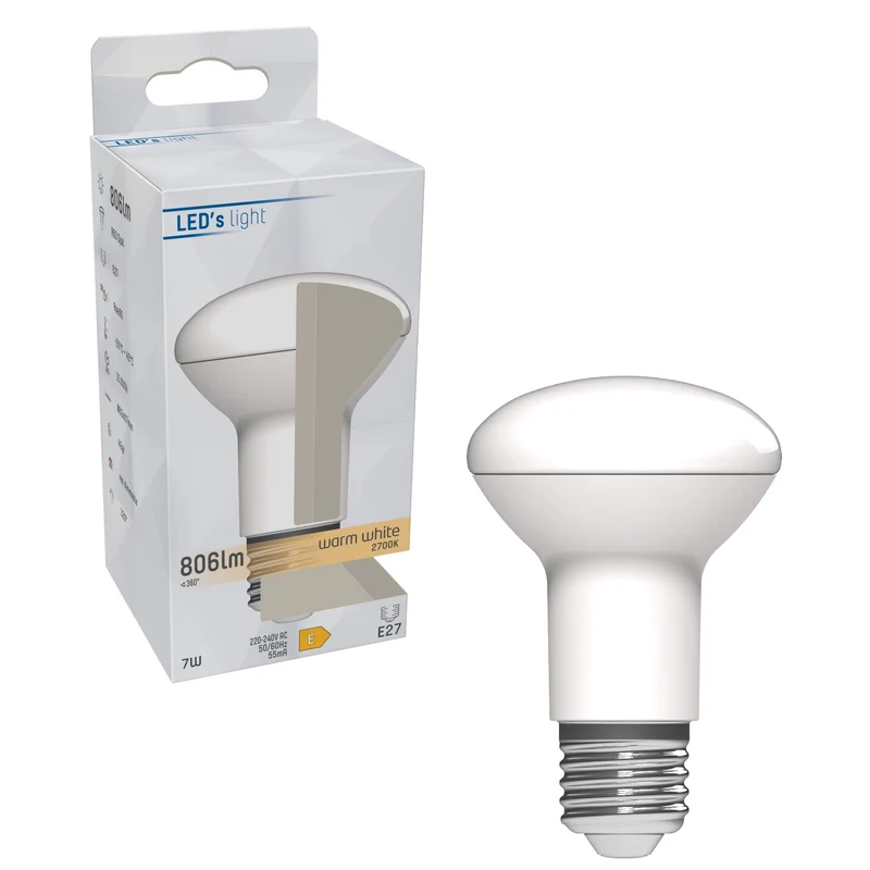 LED Reflektor E27 7,0W warmweiß Opal R63 - LED's Light