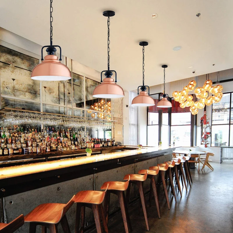 Moderne Industrie-Pendelleuchte in Roségold | 95cm Kabel | 110V-250V~3045