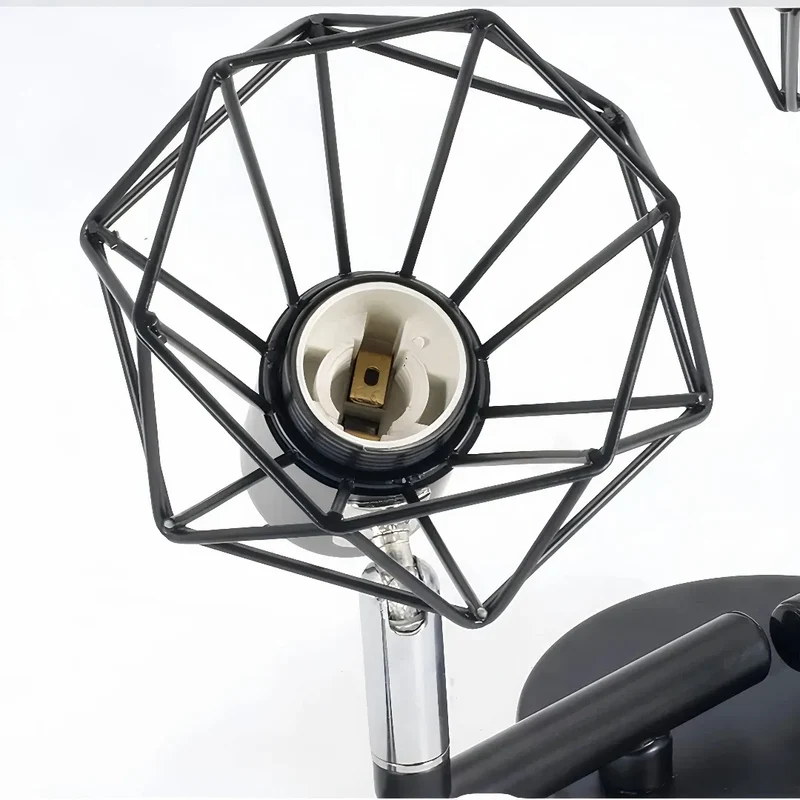 Schwarze Industrial Deckenleuchte aus Metall für Wohnzimmer