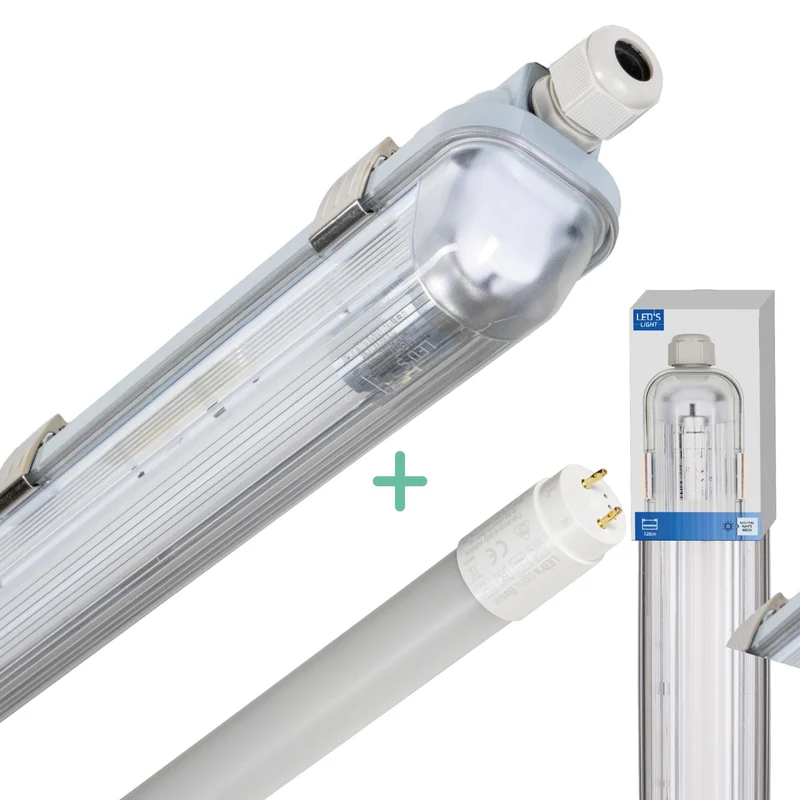 Feuchtraum- Wannenleuchte FRWL1.2 L: 1255 mm, 14W grau - LED's Light
