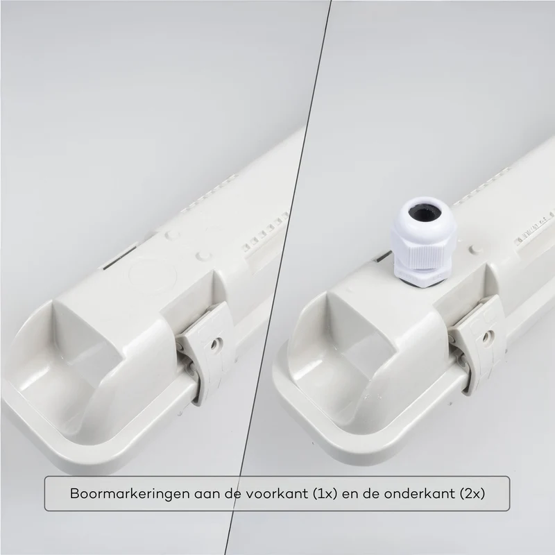 Feuchtraumleuchte 120 cm 18 W Neutralweiß 4000 K Ip65 Led-Wannenleuchte, Austauschbare Led-Röhre, Wand- Oder Deckenmontage, Funktionsleuchte für Innen- und Außenbereiche 2400112_04 - LED's Light