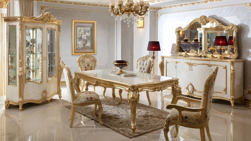 Casa Padrino Luxus Barock Esszimmer Stuhl mit Armlehnen Mehrfarbig / Gold H. 115 cm