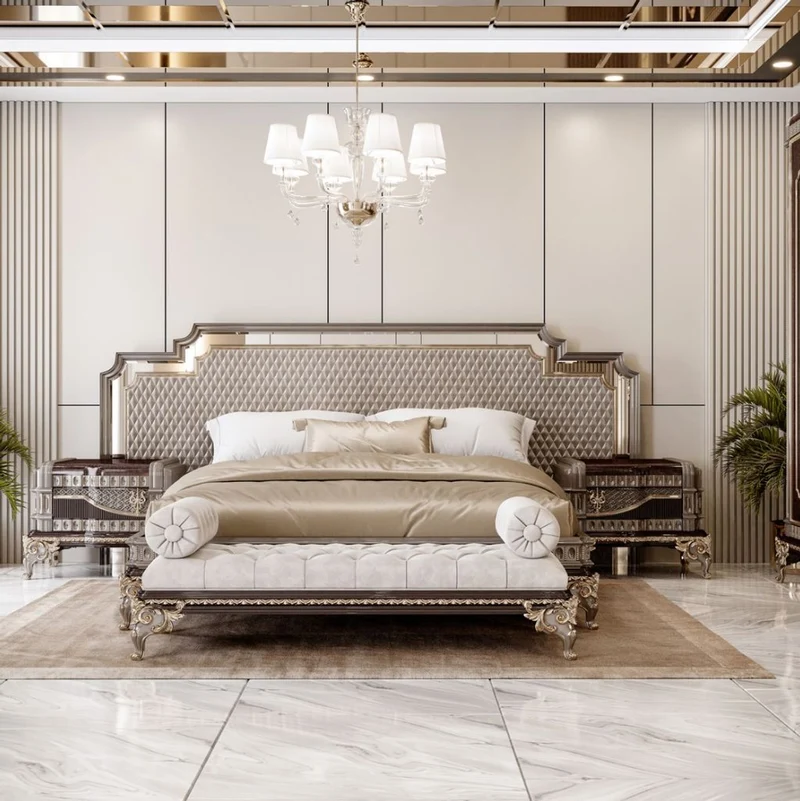 Casa Padrino Luxus Barock Sitzbank Grau / Dunkelbraun / Gold 170 cm