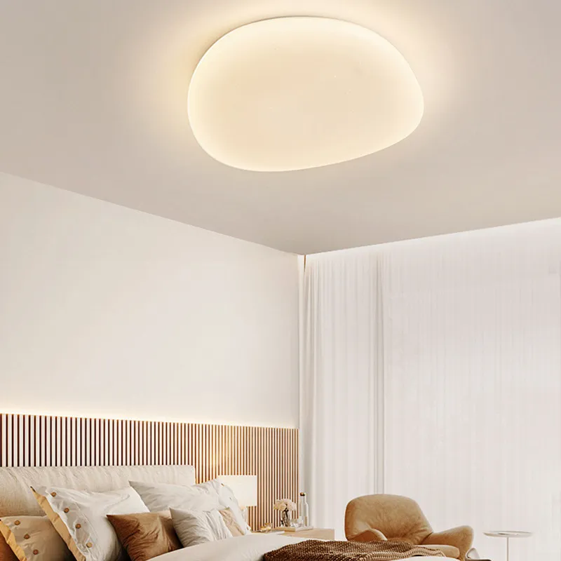 LED Deckenlampe Steindesign Weiß für Schlafzimmer
