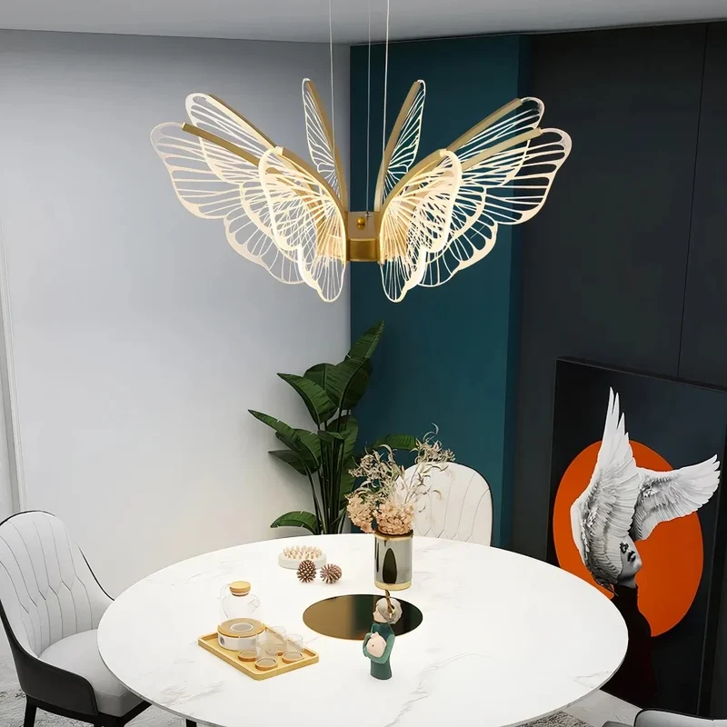 Moderne Pendelleuchte Schmetterling Design dimmbar für Esszimmer