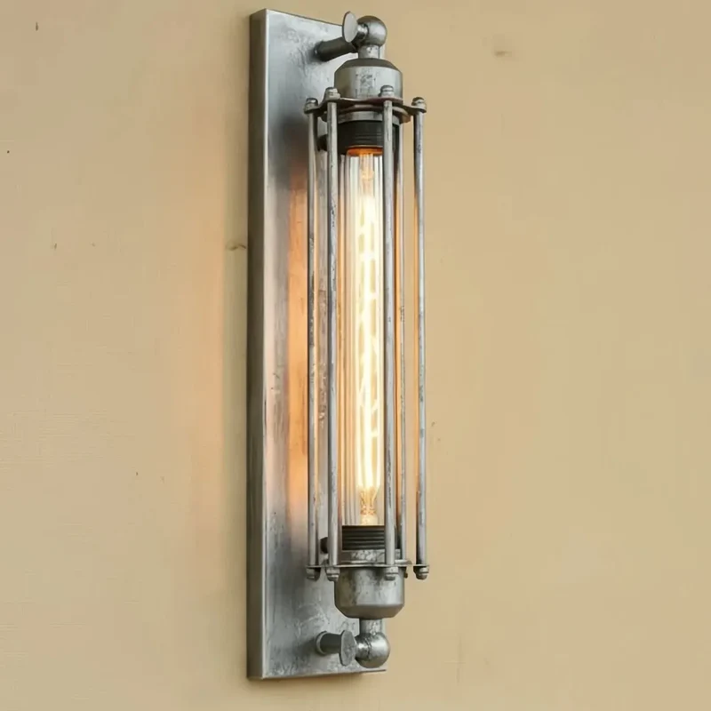 Vintage Industrial Wandleuchte aus Metall für Flur
