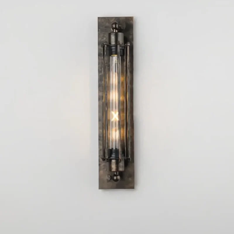 Vintage Industrial Wandleuchte aus Metall für Flur