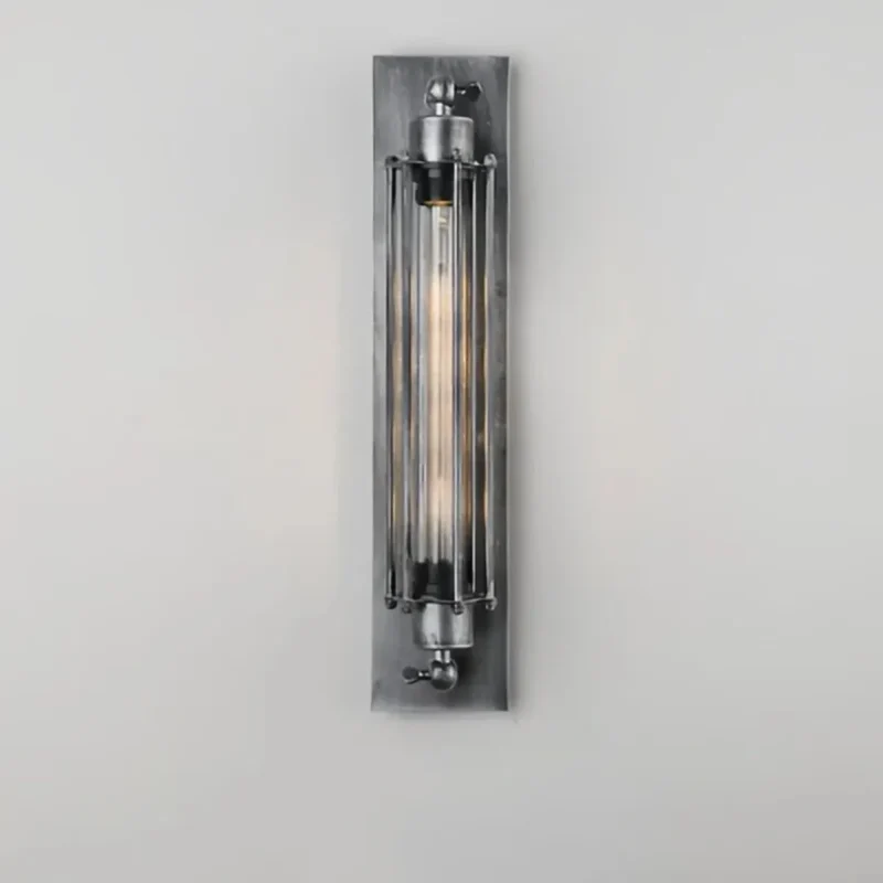 Vintage Industrial Wandleuchte aus Metall für Flur