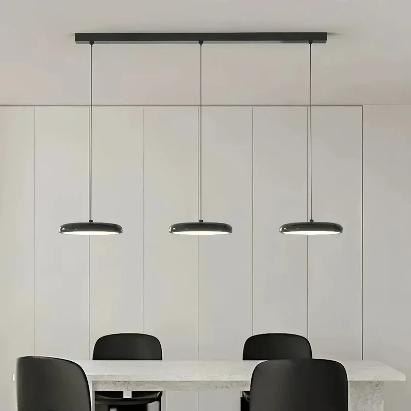 Moderne runde LED-Pendelleuchte für das Esszimmer, dimmbar