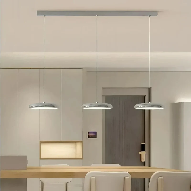 Moderne runde LED-Pendelleuchte für das Esszimmer, dimmbar