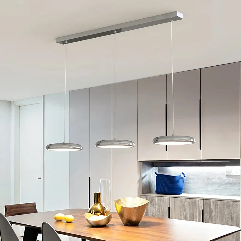 Moderne runde LED-Pendelleuchte für das Esszimmer, dimmbar