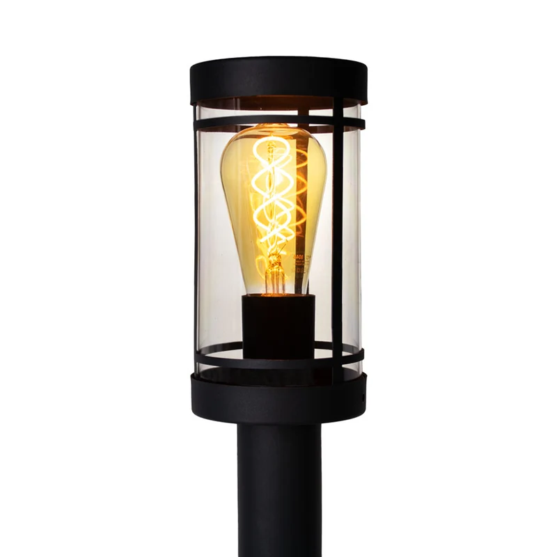 LED-Gartenpfosten - Sockel - Stehende Außenleuchte | 50cm | Schwarz | IP44 – HOEDY