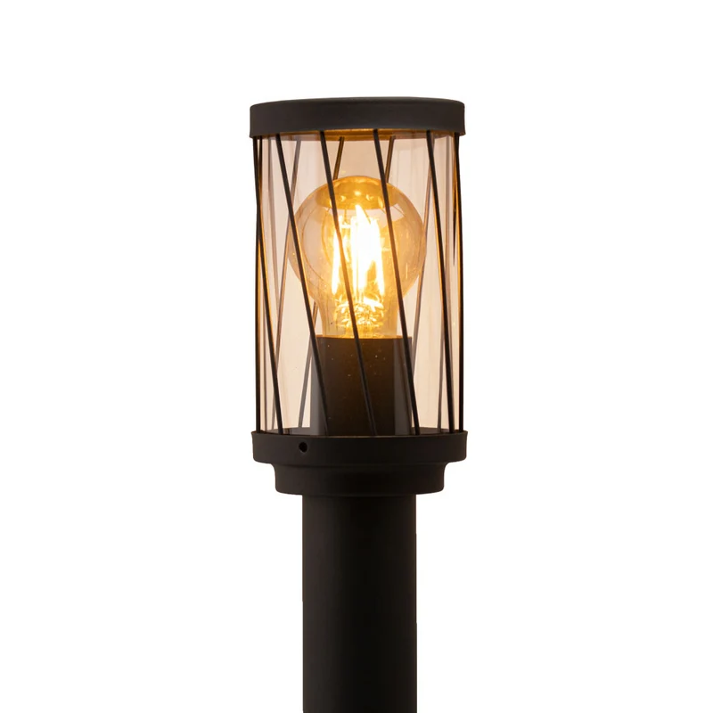 LED-Gartenpfosten - Sockel - Stehende Außenleuchte | 50cm | Schwarz | IP44 – TOMBA