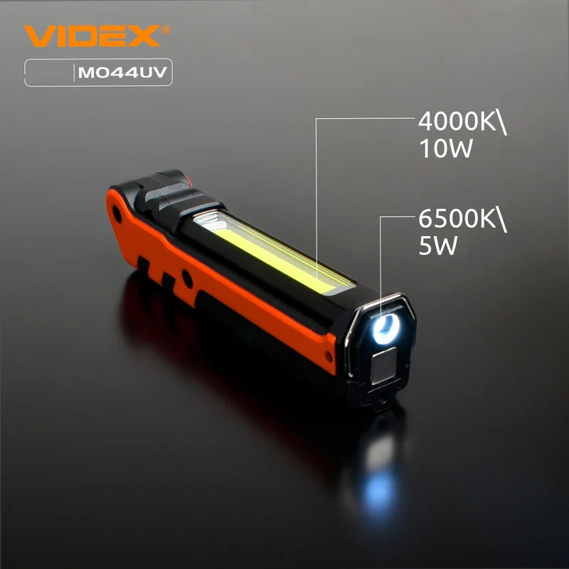 LED-Taschenlampe – Handlampe | Wiederaufladbar | 400 Lumen | 6500 K – Rot – UV