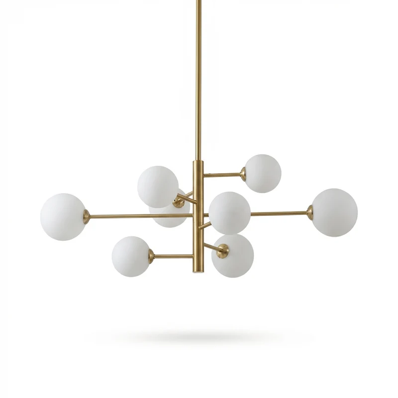 Goldene Metall-Hängelampe Kugelform Raffiniertes Design – Orba