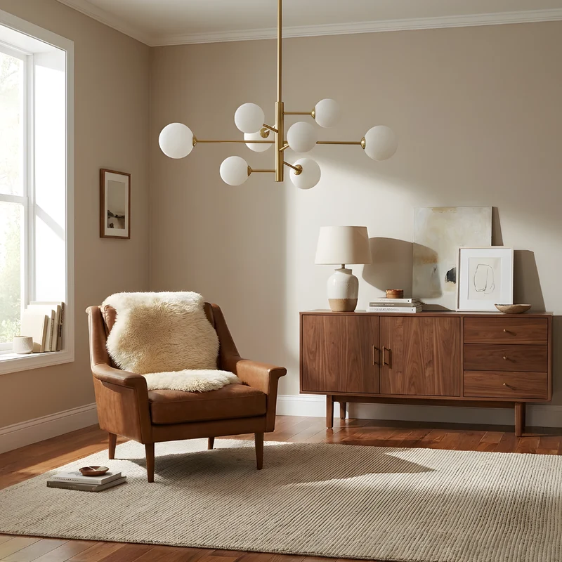 Goldene Metall-Hängelampe Kugelform Raffiniertes Design – Orba