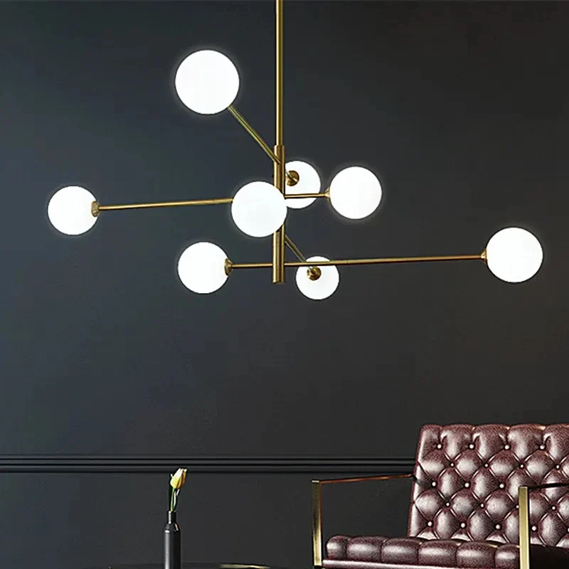 Goldene Metall-Hängelampe Kugelform Raffiniertes Design – Orba