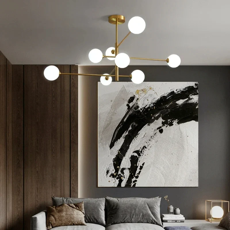 Goldene Metall-Hängelampe Kugelform Raffiniertes Design – Orba