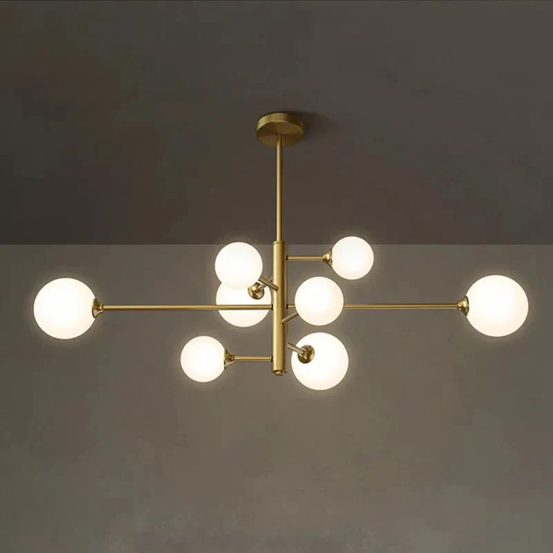 Goldene Metall-Hängelampe Kugelform Raffiniertes Design – Orba