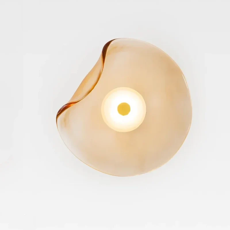 Premium Wandleuchte aus Glas und Stein für Räume 5-10m² – Éclat Ambre