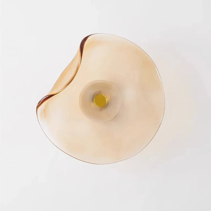 Premium Wandleuchte aus Glas und Stein für Räume 5-10m² – Éclat Ambre