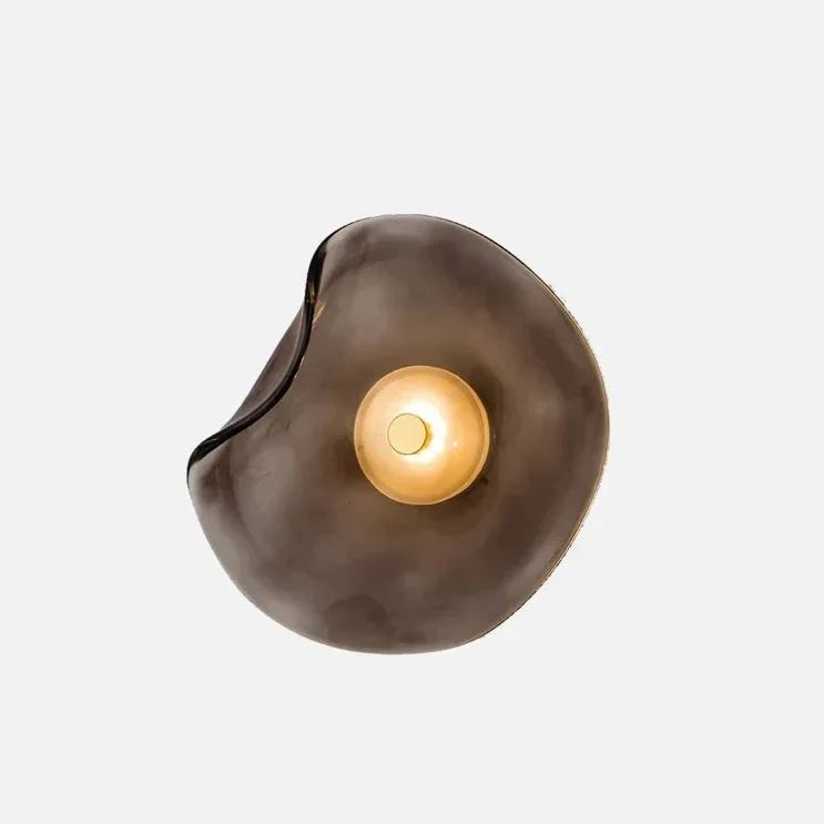 Premium Wandleuchte aus Glas und Stein für Räume 5-10m² – Éclat Ambre