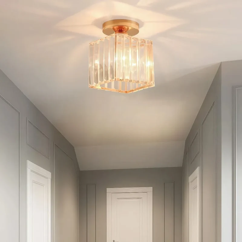 Moderne LED-Deckenleuchte mit Kristall für den Flur