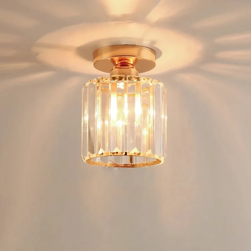 Moderne LED-Deckenleuchte mit Kristall für den Flur
