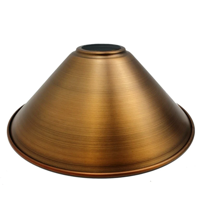 Industrielle Metallwandleuchte – Lampenschirm im Vintage-Stil mit reduzierter Platte~3426